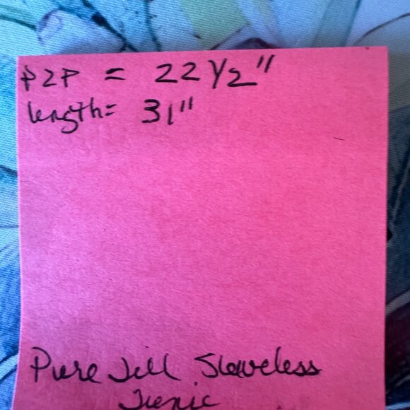 PURE J JILL BLUE AND WHITE FLORAL SLEEVELESS BLOUSE SIZE LARGE - Picture 6 of 6